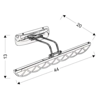 Nástěnné LED osvětlení nad zrcadlo MOVE - 6W, 4000K (denní bílá), chromované