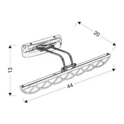Nástěnné LED osvětlení nad zrcadlo MOVE - 6W, 4000K (denní bílá), chromované
