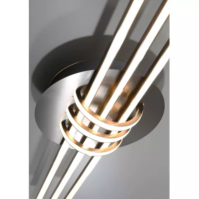 LED stropní moderní osvětlení NAKSOS - 40W, 4000K (denní bílá), stříbrné