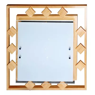 Dřevěné stropní přisazené světlo NATURA - 2xE27, 60W, hnědé
