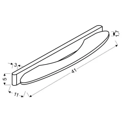 Nástěnné LED svítidlo NIKE - 5W, 6500K (studená bílá), chromované