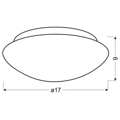 Stropní přisazené osvětlení NINA - 1xE27, 60W, 17cm, bílé