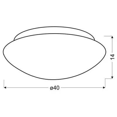 Stropní přisazené osvětlení NINA - 2xE27, 60W, 40cm, bílé