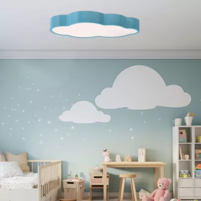 Dětské stropní LED světlo NUVOLA - 18W, 3000-6000K (teplá-studená bílá), modré / bílé