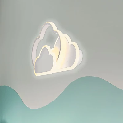Dětské nástěnné LED světlo OBLACI - 24W, 2800-6500K (teplá-studená bílá), bílé