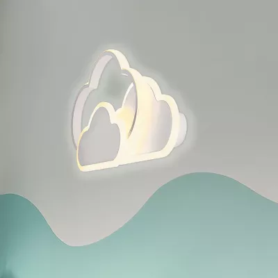 Dětské nástěnné LED světlo OBLACI - 24W, 2800-6500K (teplá-studená bílá), bílé