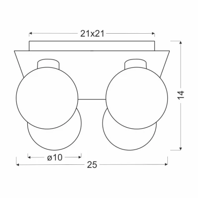 Moderní stropní osvětlení ODEN - 4xG9, 40W, chromované / bílé