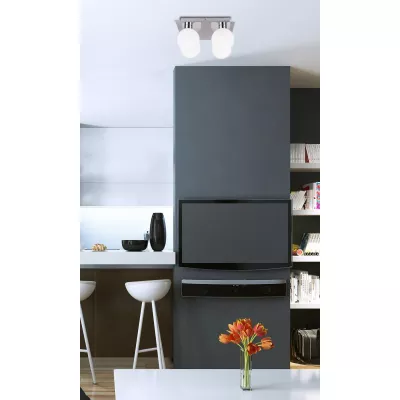 Moderní stropní osvětlení ODEN - 4xG9, 40W, chromované / bílé