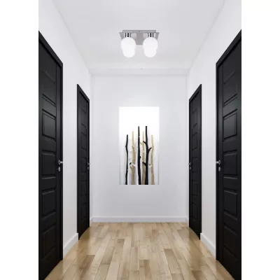 Moderní stropní osvětlení ODEN - 4xG9, 40W, chromované / bílé