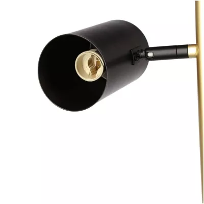 Designová podlahová lampa PERRET - 2xGU10, 15W, černá / zlatá