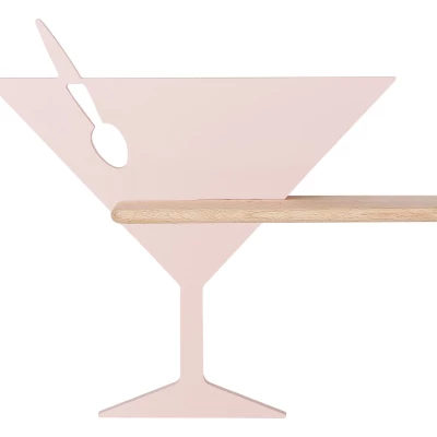 Dětské nástěnné LED světlo s poličkou PICCOLO - 4W, 4000K (denní bílá), růžové