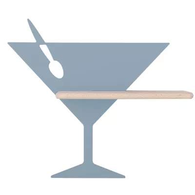 Dětské nástěnné LED světlo s poličkou PICCOLO - 4W, 4000K (denní bílá), modré