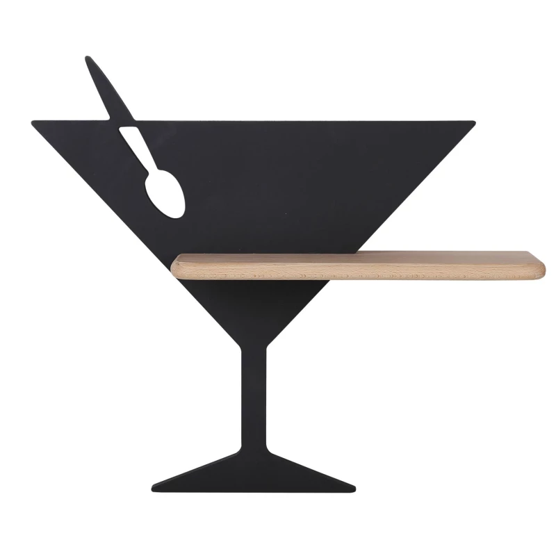 Dětské nástěnné LED světlo s poličkou PICCOLO - 4W, 4000K (denní bílá), černé