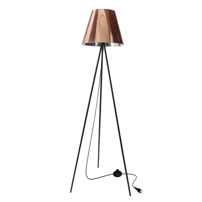 Designová lampa trojnožka PLATINO - 1xE27, 40W, černá / měděná