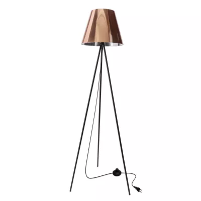 Designová lampa trojnožka PLATINO - 1xE27, 40W, černá / měděná