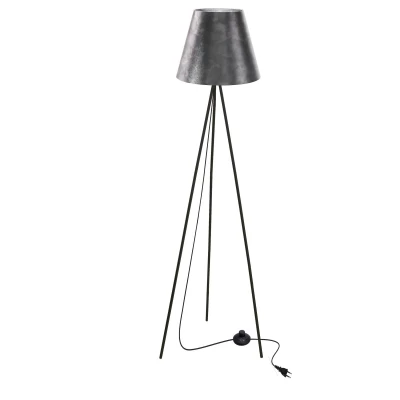 Designová lampa trojnožka PLATINO - 1xE27, 40W, černá / stříbrná