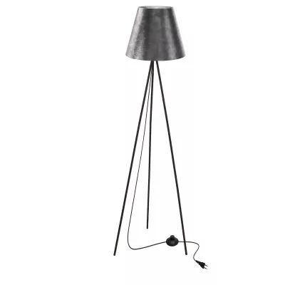 Designová lampa trojnožka PLATINO - 1xE27, 40W, černá / stříbrná