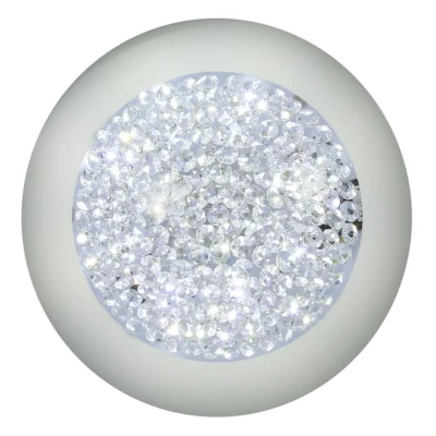 Nástěnné / stropní LED kulaté svítidlo PRISTINA - 16W, 4000K (denní bílá), 40cm, bílé / čiré