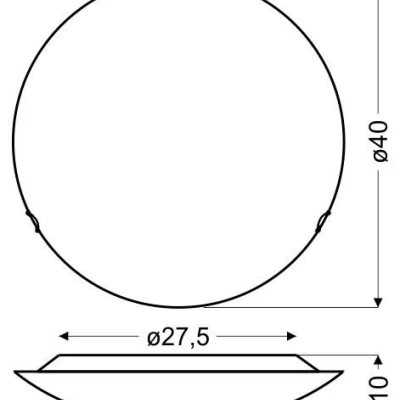 Nástěnné / stropní LED kulaté svítidlo PRISTINA - 16W, 4000K (denní bílá), 40cm, bílé / čiré