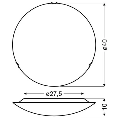 Nástěnné / stropní LED kulaté svítidlo PRISTINA - 16W, 4000K (denní bílá), 40cm, bílé / čiré