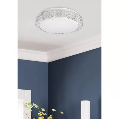 LED stropní svítidlo RABEL - 12W, 4000K (denní bílá), 27cm, čiré