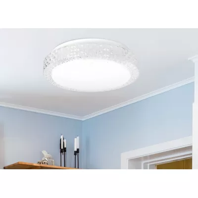 LED stropní svítidlo RABEL - 12W, 4000K (denní bílá), 27cm, čiré