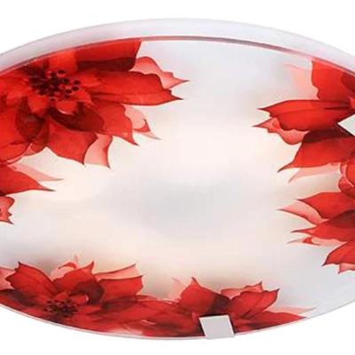 Přisazené stropní LED světlo RAPSODY - 9W, 6500K (studená bílá), 31cm, kulaté, červené