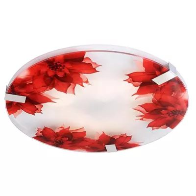 Přisazené stropní LED světlo RAPSODY - 9W, 6500K (studená bílá), 31cm, kulaté, červené