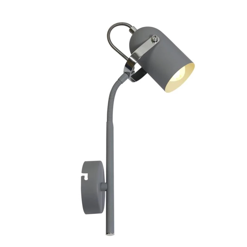 Nástěnná bodová lampa na čtení GRAY - 1xE14, 40W, šedá