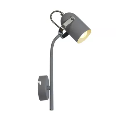 Nástěnná bodová lampa na čtení GRAY - 1xE14, 40W, šedá