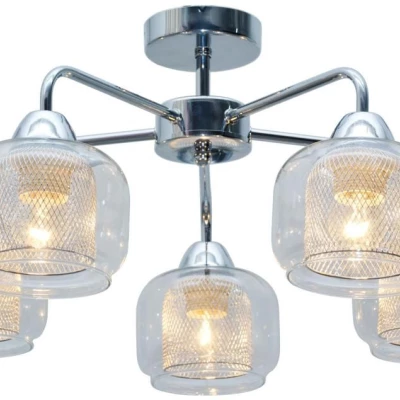 Stropní pětiramenné osvětlení RAY - 5xE14, 40W, chromované