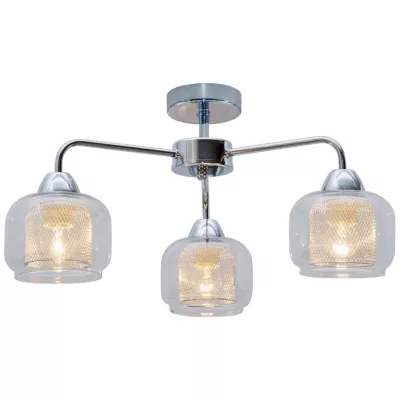 Stropní tříramenné osvětlení RAY - 3xE14, 40W, chromované