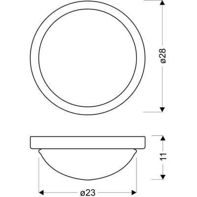 Kulaté stropní svítidlo RODA - 1xE27, 60W, 28cm, chromované