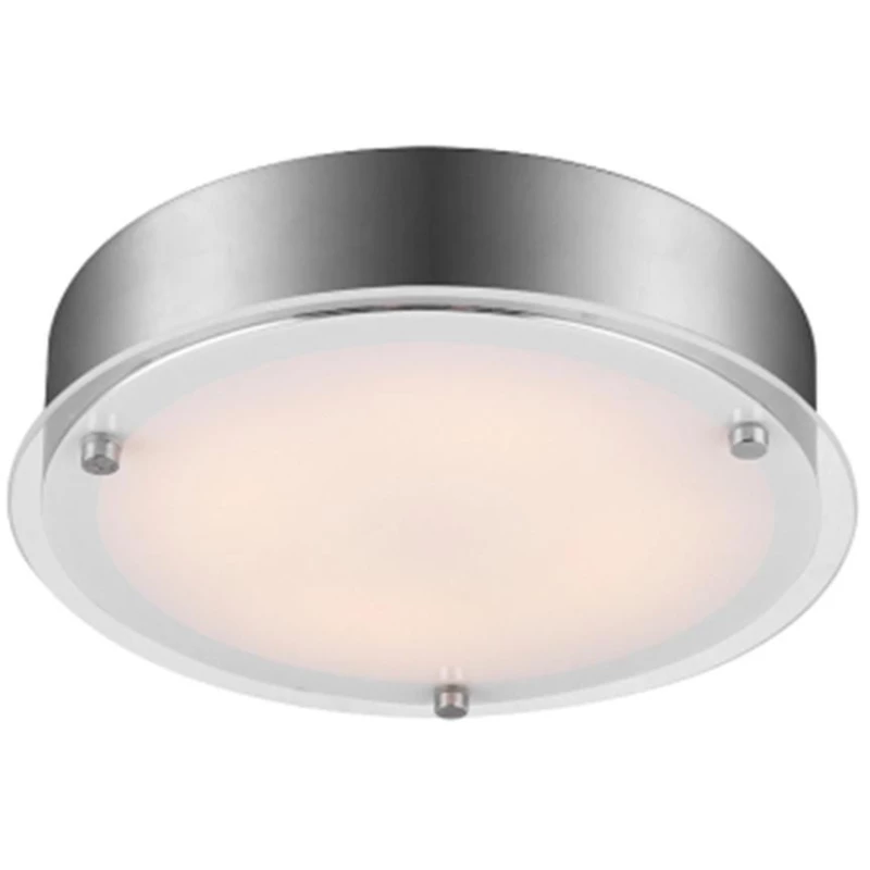 LED stropní přisazené osvětlení RONDA - 18W, 3000K (teplá bílá), 33cm, kulaté, stříbrné