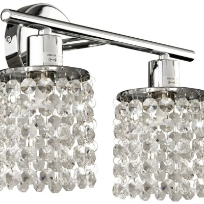 Art deco nástěnné osvětlení ROYAL - 2xG9, 40W, chromované / čiré