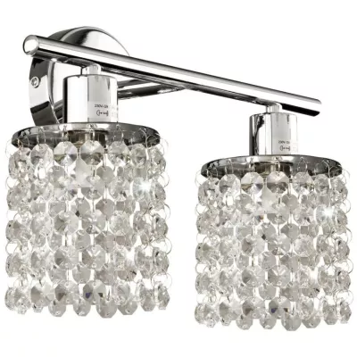 Art deco nástěnné osvětlení ROYAL - 2xG9, 40W, chromované / čiré