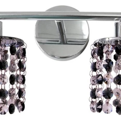 Art deco nástěnné osvětlení ROYAL - 2xG9, 40W, chromované / černé