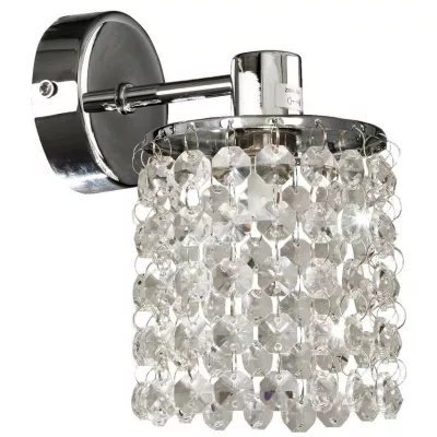 Art deco nástěnné osvětlení ROYAL - 1xG9, 40W, chromované / čiré