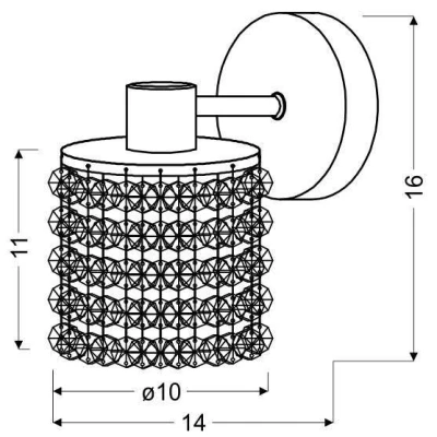 Art deco nástěnné osvětlení ROYAL - 1xG9, 40W, chromované / čiré
