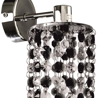 Art deco nástěnné osvětlení ROYAL - 1xG9, 40W, chromované / černé