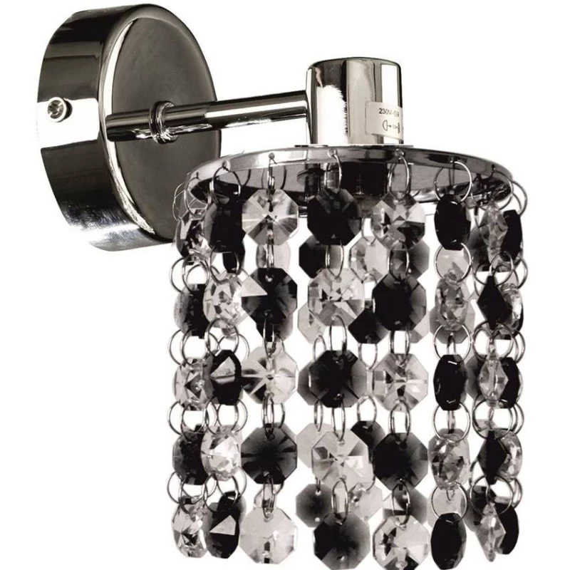 Art deco nástěnné osvětlení ROYAL - 1xG9, 40W, chromované / černé