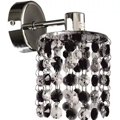 Art deco nástěnné osvětlení ROYAL - 1xG9, 40W, chromované / černé