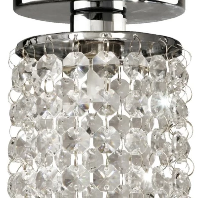 Art deco stropní osvětlení ROYAL - 1xG9, 40W, chromované / čiré