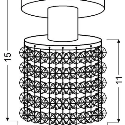 Art deco stropní osvětlení ROYAL - 1xG9, 40W, chromované / čiré