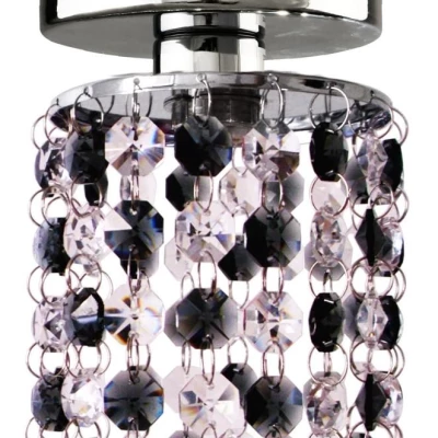 Art deco stropní osvětlení ROYAL - 1xG9, 40W, chromované / černé