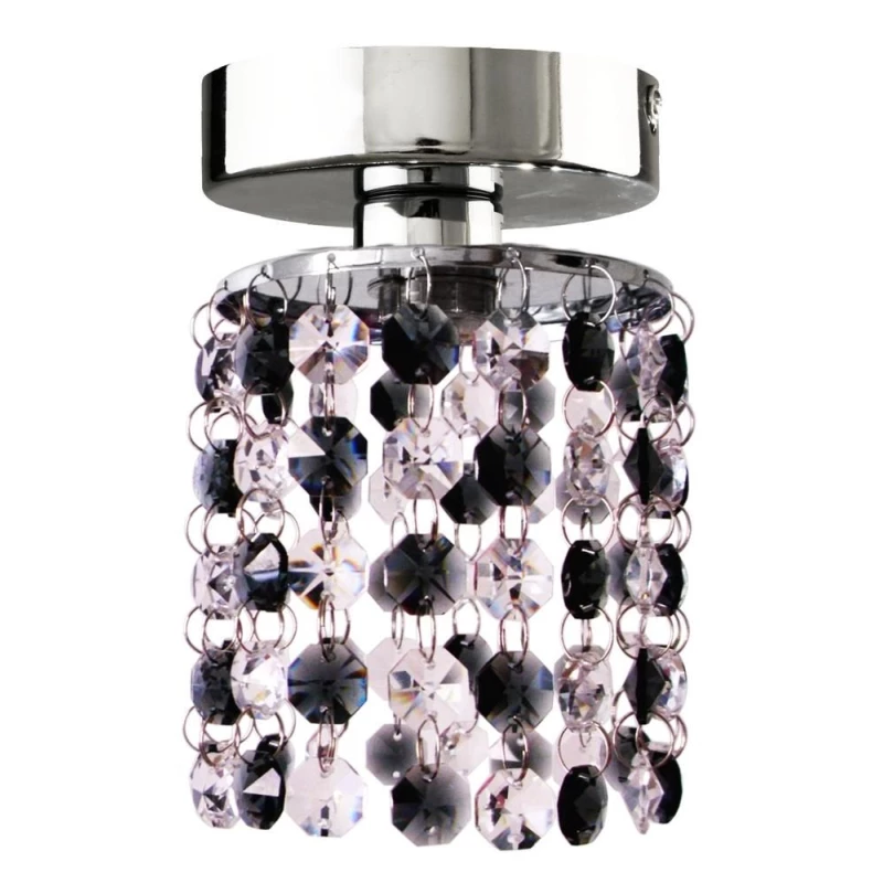 Art deco stropní osvětlení ROYAL - 1xG9, 40W, chromované / černé