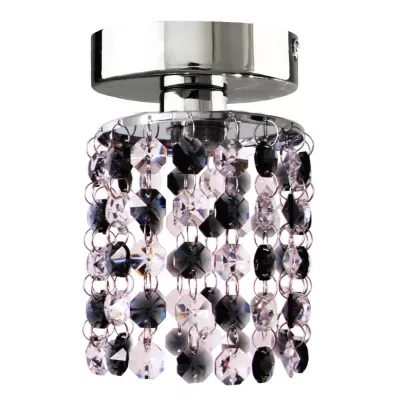 Art deco stropní osvětlení ROYAL - 1xG9, 40W, chromované / černé