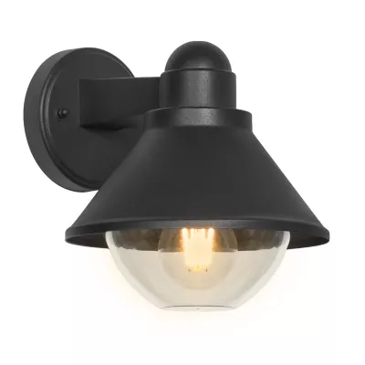 Venkovní nástěnná lampa SAGINIA - 1xE27, 40W, černá