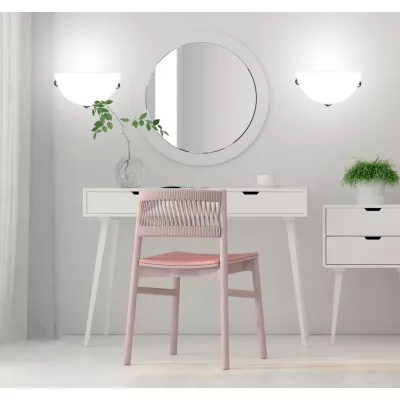 Moderní nástěnné osvětlení SARA - 1xE27, 60W, chromované / bílé
