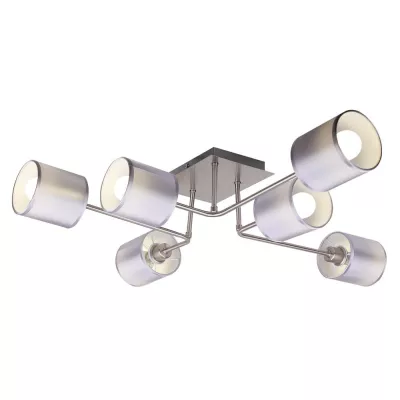 Moderní stropní osvětlení SAX - 6xE14, 40W, stříbrné